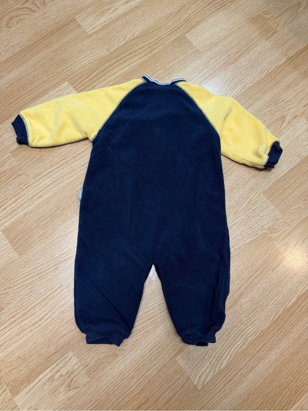 Vintage Carter’s Baby 6M Fleece One Piece Lion Alphabet Y2K Navy Yellow - Picture 6 of 6
